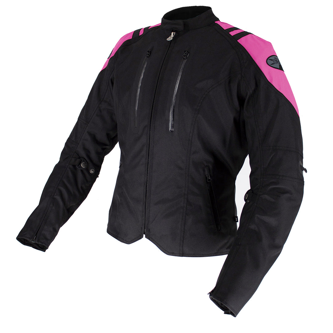 Joe Rocket Atomic Ltd Women's Jacket Black/Pink - Front View