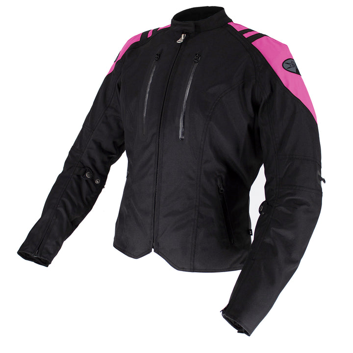 Joe Rocket Atomic Ltd Women's Jacket Black/Pink - Front View