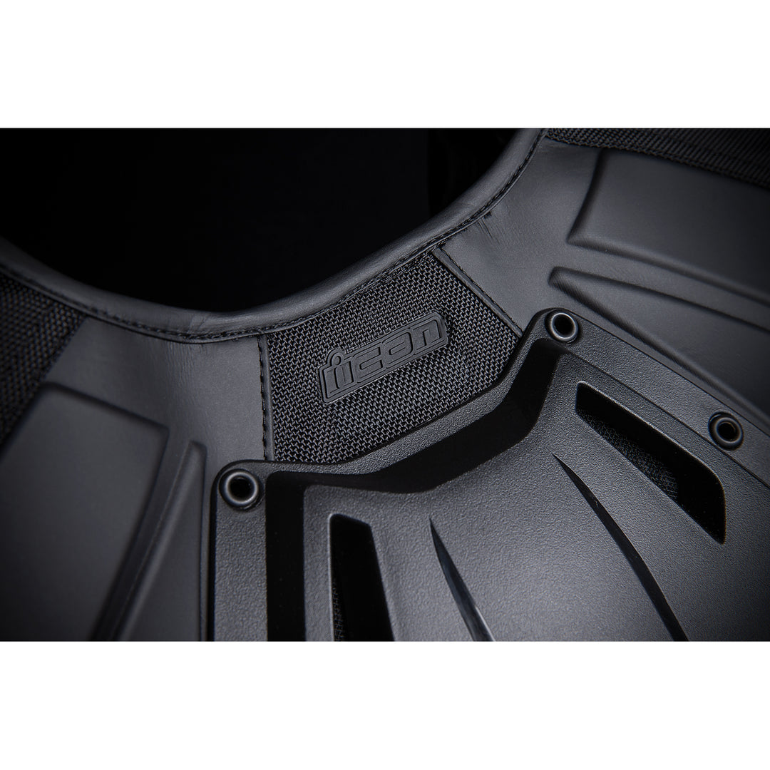 ICON Field Armor 3™ Vest Stealth - Close-Up of Logo on Rear Collar