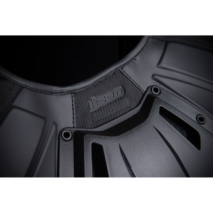 ICON Field Armor 3™ Vest Stealth - Close-Up of Logo on Rear Collar
