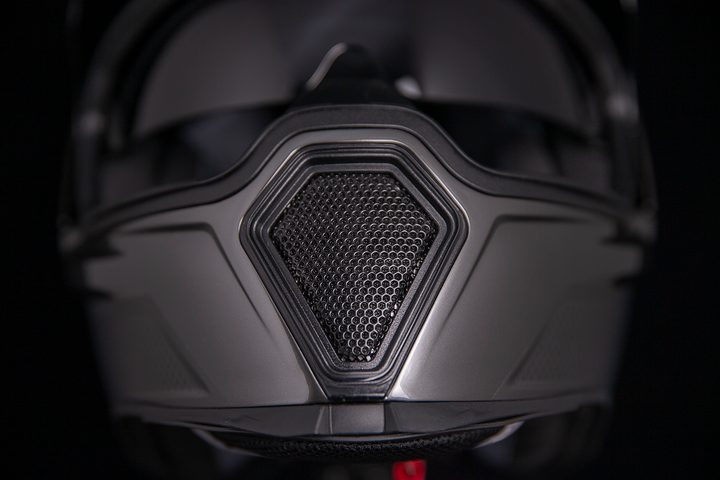 ICON Airflite Jewel MIPS Full Face Motorcycle Helmet Silver - Close-up of Mouth Vent