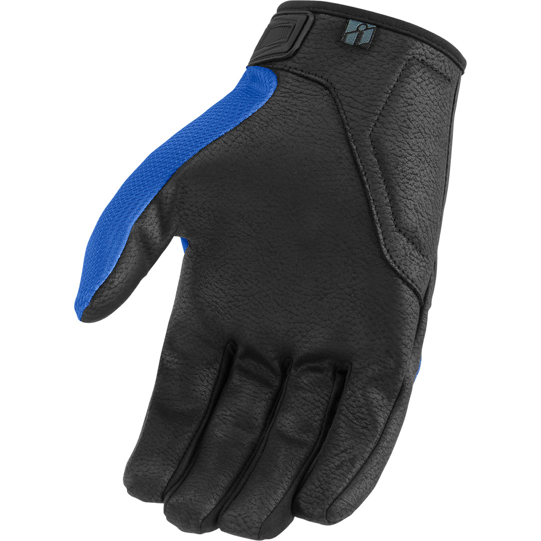 ICON Hooligan CE Gloves Blue - Palm View