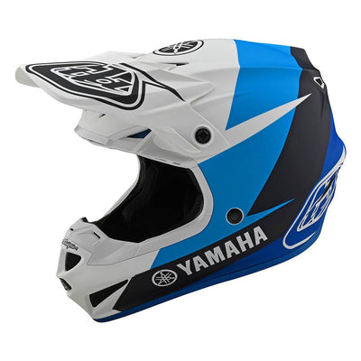 Troy Lee Designs SE4 Polyacrylite Helmet W/MIPS TLD Yamaha L4 White / Blue
