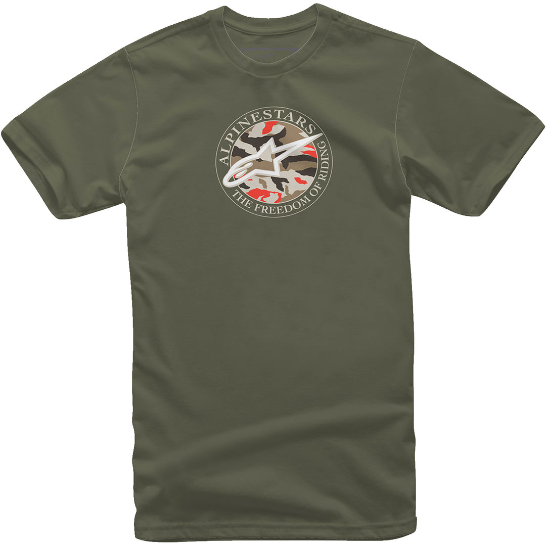 Alpinestars Dot Camo T-Shirt Military - Front View