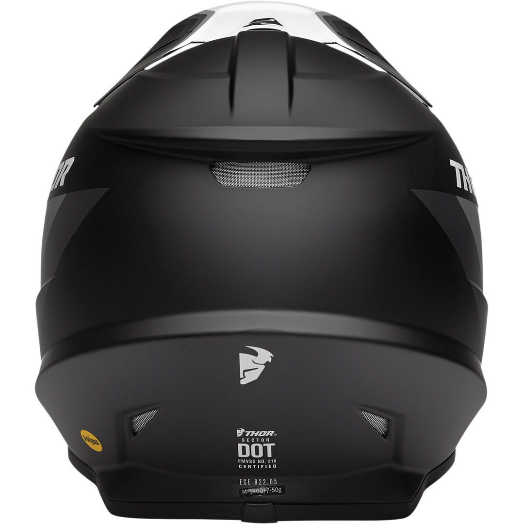 THOR Sector Runner MIPS® Helmet Black/White - Rear View
