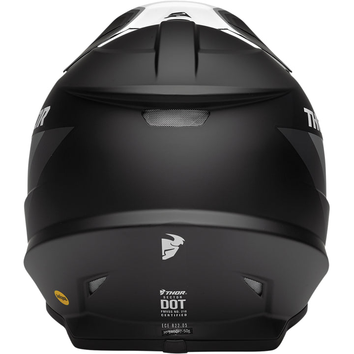 THOR Sector Runner MIPS® Helmet Black/White - Rear View