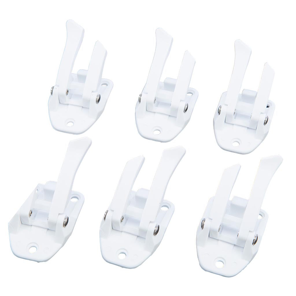 Fly Racing Buckle/Lever Kit Youth 1-6 White 6/Pc