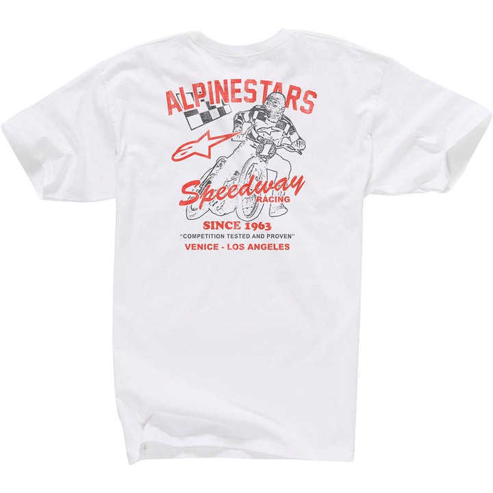 Alpinestars Speedway T-Shirt White - Rear View