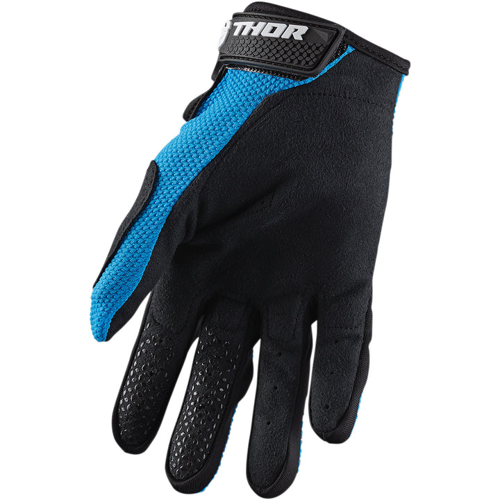 THOR Youth Sector Gloves Blue - Palm View