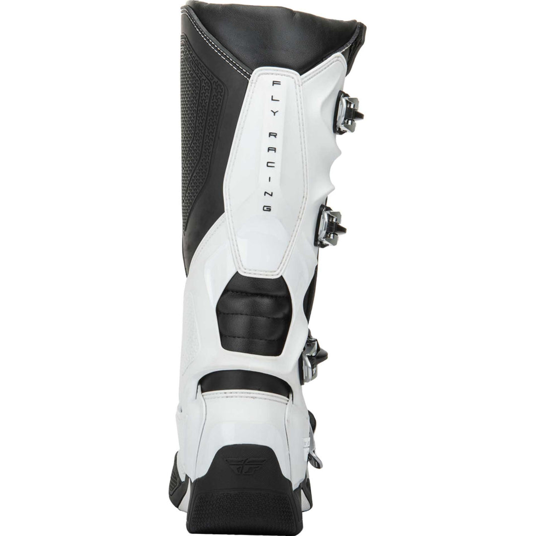 Fly Racing FR5 Boots White - Rear View