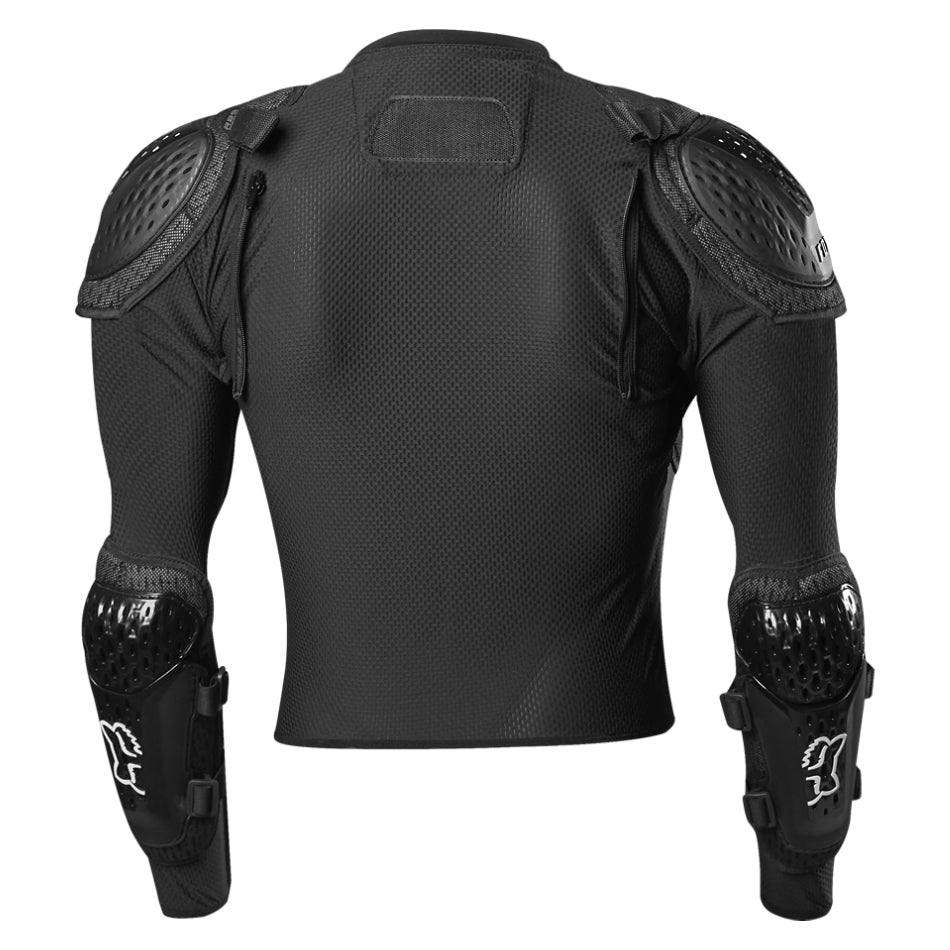 Fox Youth Titan Sport Jacket Black - Rear View with Back Pad Removed