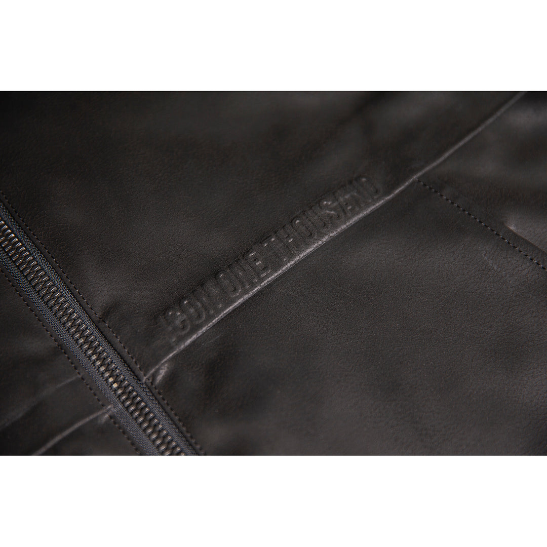 ICON Backlot Vest Black - Close-Up of Logo Imprint