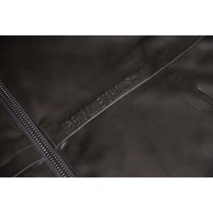 ICON Backlot Vest Black - Close-Up of Logo Imprint