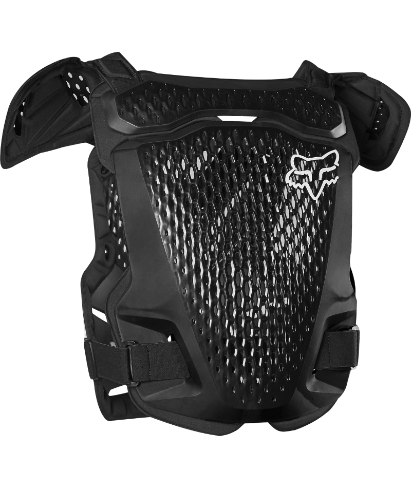 Fox Racing R3 Youth Chest Protector Black - Rear View