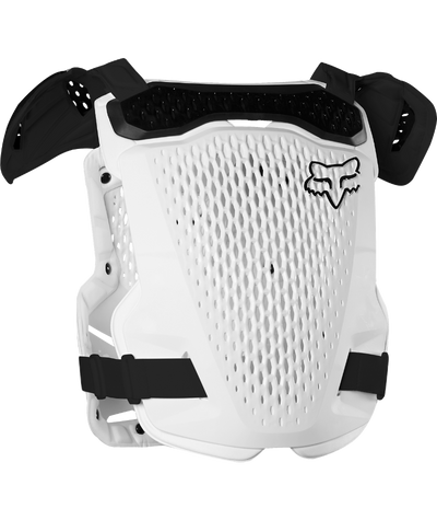 Fox Racing R3 Youth Chest Protector White - Rear View