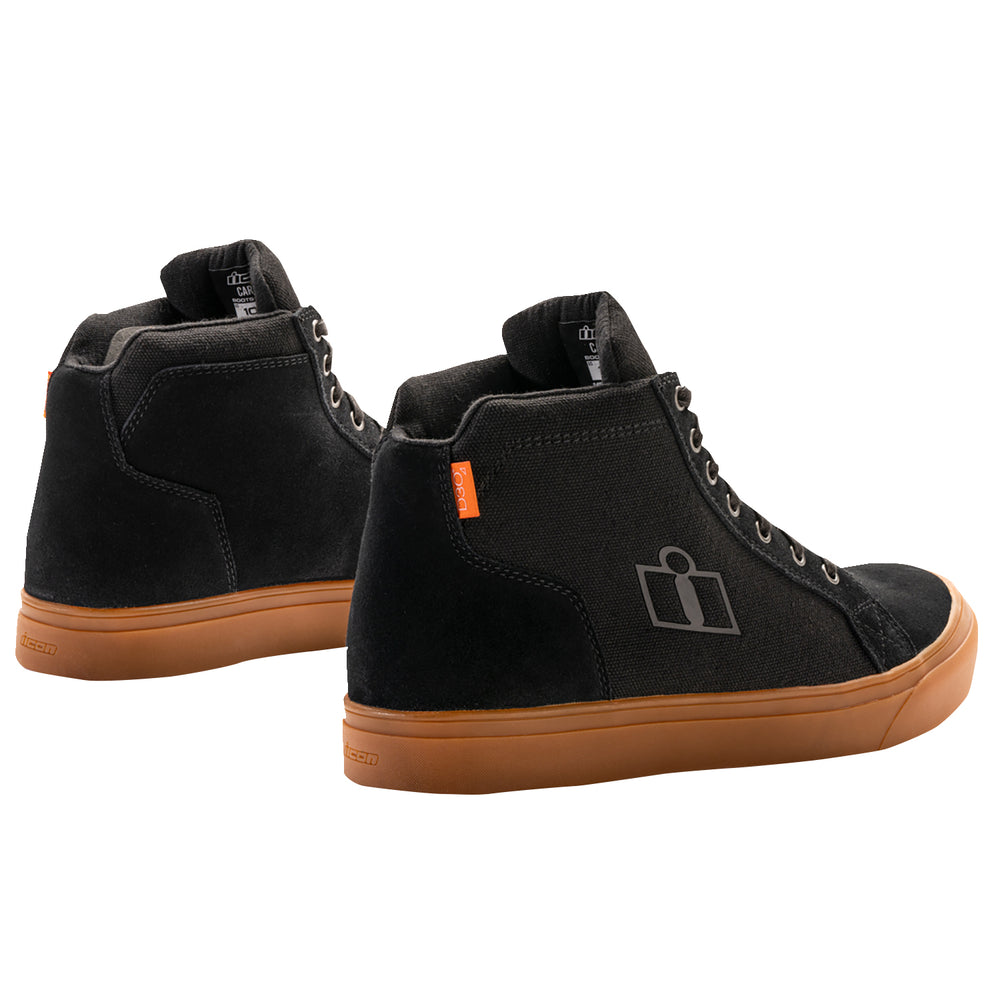 ICON Carga Boots Black - Rear Side View of Pair