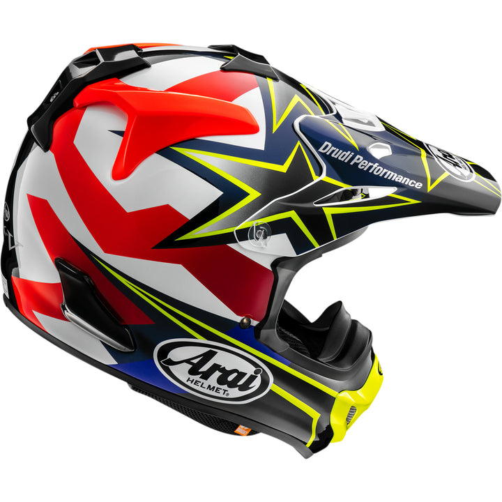 Arai VX-Pro4 Stars & Stripes Helmet Yellow - Rear Side View