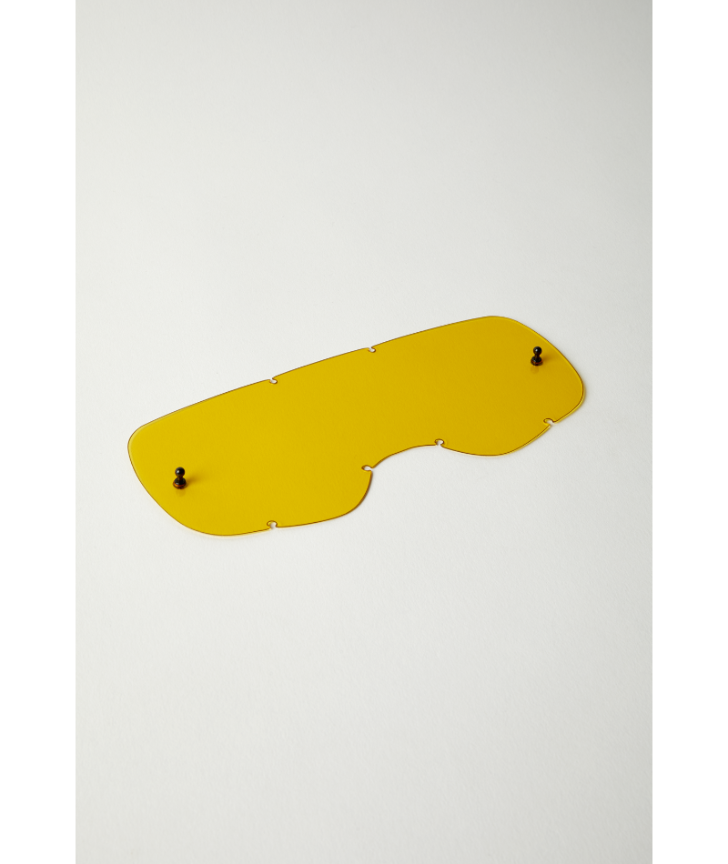Fox Racing Airspace and Main Replacement Lens Yellow - Angled Front View