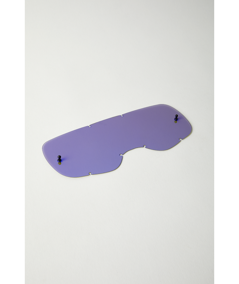 Fox Racing Airspace and Main Replacement Chrome Lens Blue - Angled Front View