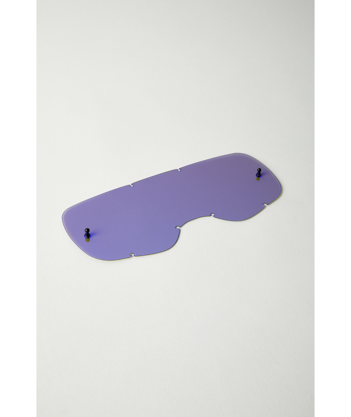 Fox Racing Airspace and Main Replacement Chrome Lens Blue - Angled Front View