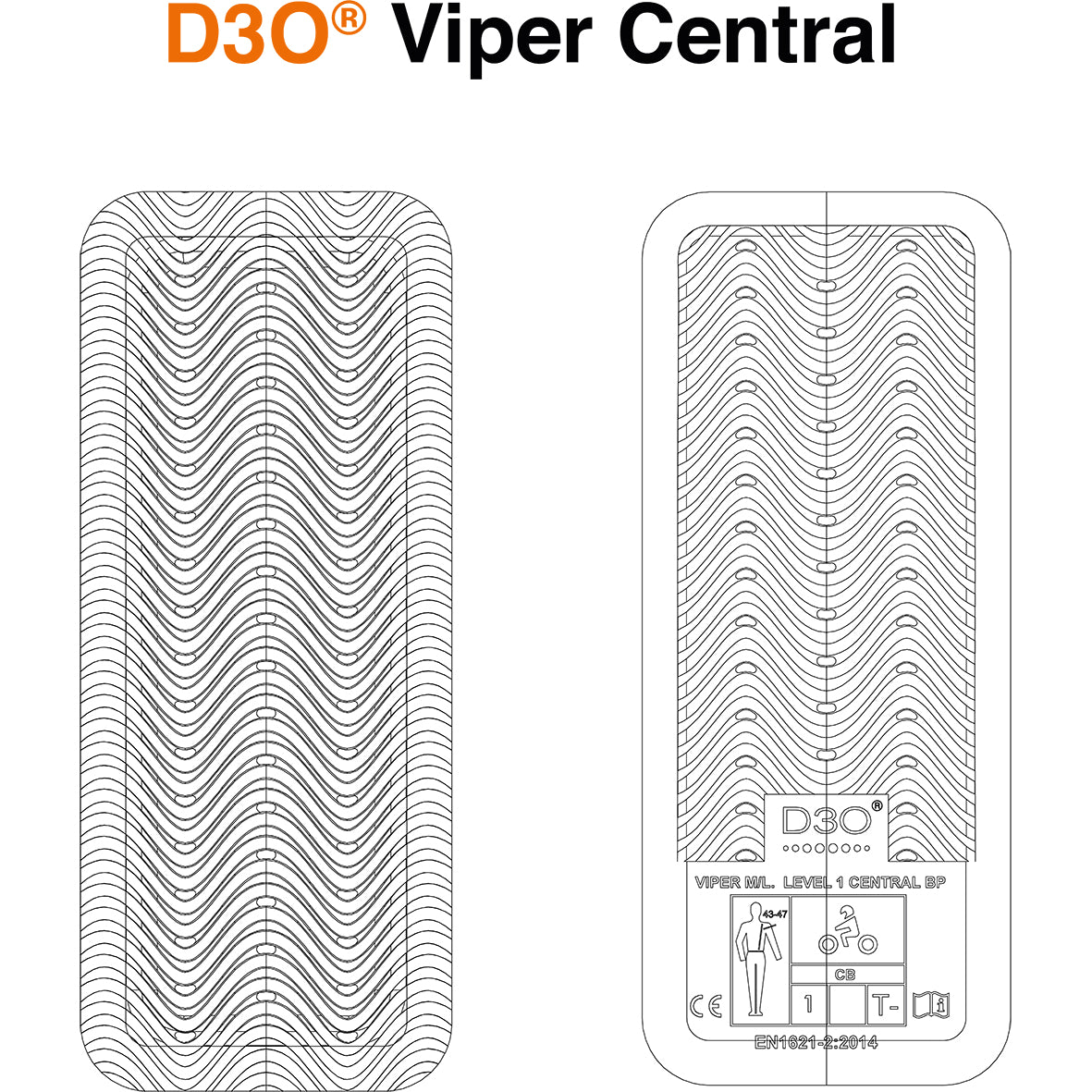 ICON D3O® Viper Central Back Impact Protector