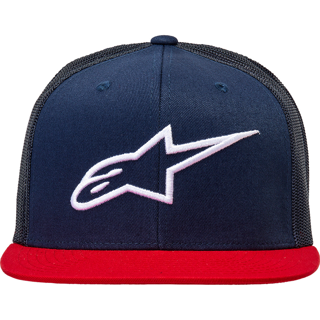 Alpinestars Corp Trucker Hat Navy/Red - Front View