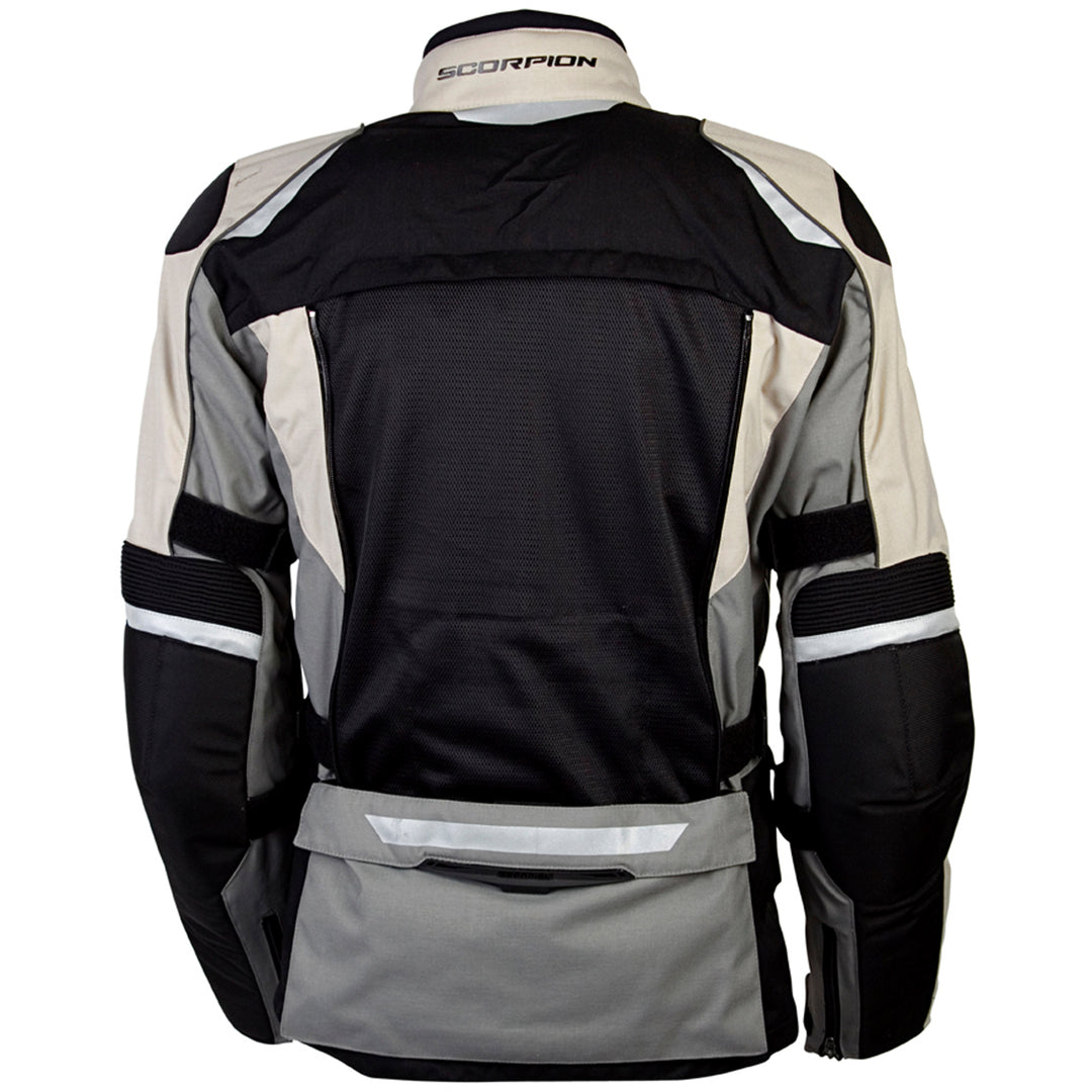 SCORPION EXO Yosemite XDR Jacket Sand - Rear View with Back Mesh Panel Open