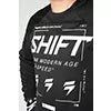 Shift White Label Bliss Jersey Black/White - Close-Up of Front Graphic
