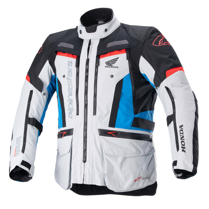Alpinestars Honda Bogota Pro Drystar Jacket Gray/Black/Red/Blue - Front View