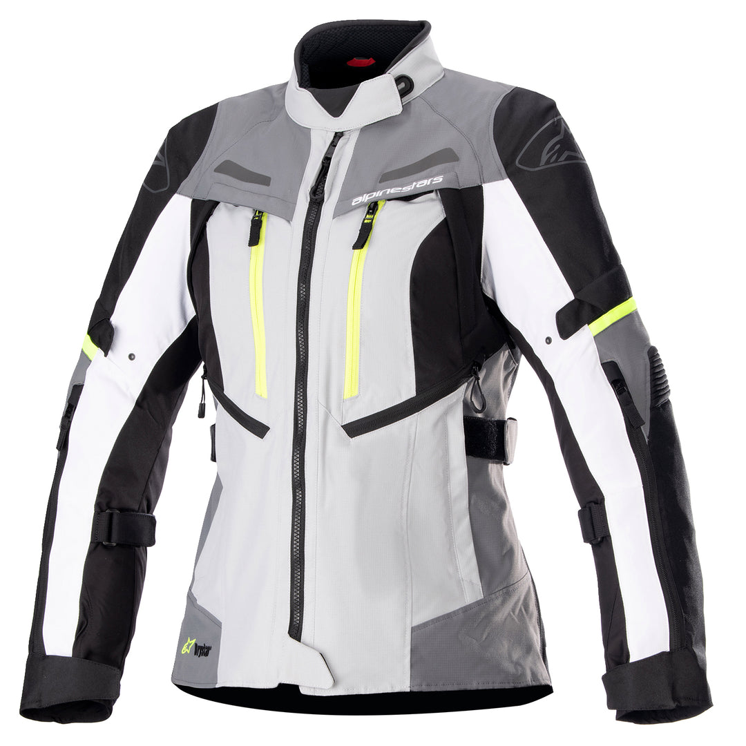 Alpinestars Stella Bogota Drystar Jacket Gray/White - Front View
