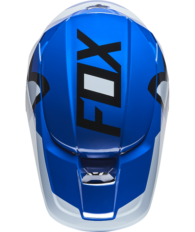 Fox Racing V1 Lux Off Road Helmet Blue - Top Down View