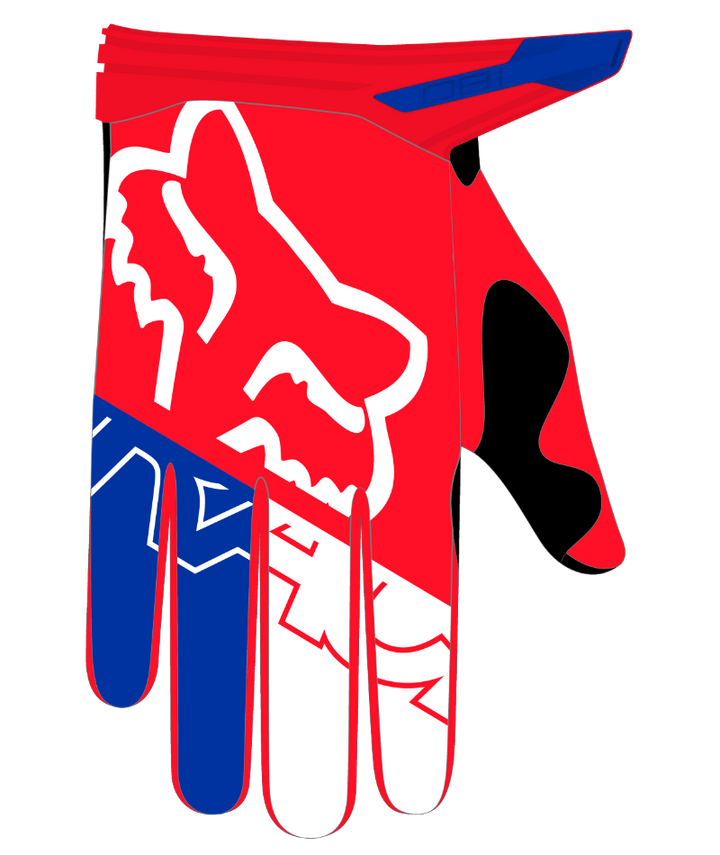 Fox Racing 180 Skew Youth Off Road Glove Primrose - Back of Hand Graphic