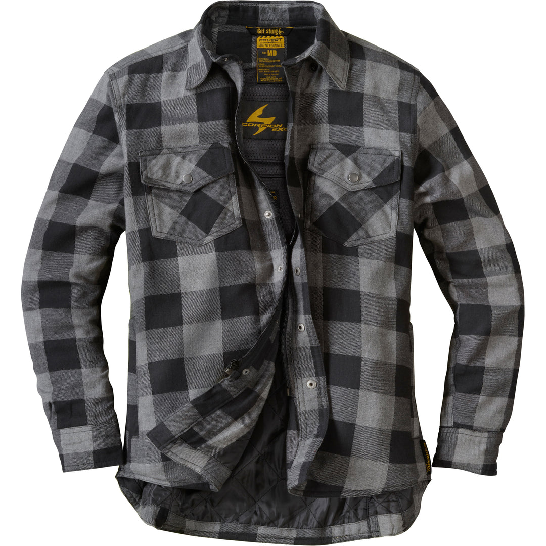 SCORPION EXO Covert Women's Flannel Black/Grey - Front View