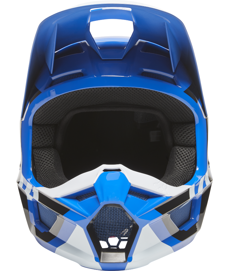 Fox Racing V1 Lux Youth Off Road Helmet Blue - Front View