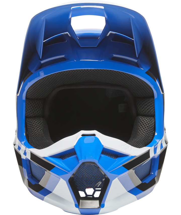 Fox Racing V1 Lux Youth Off Road Helmet Blue - Front View