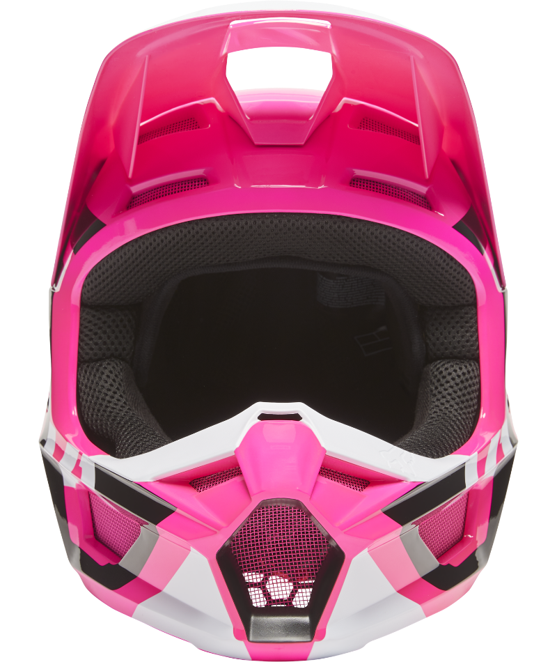 Fox Racing V1 Lux Youth Off Road Helmet Pink - Front View
