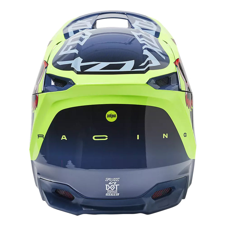 Fox Racing V1 Core Venz Helmet Dark Indigo - Rear View
