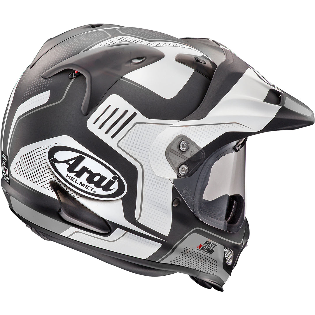 Arai XD-4 Vision Helmet White Frost - Rear Side View
