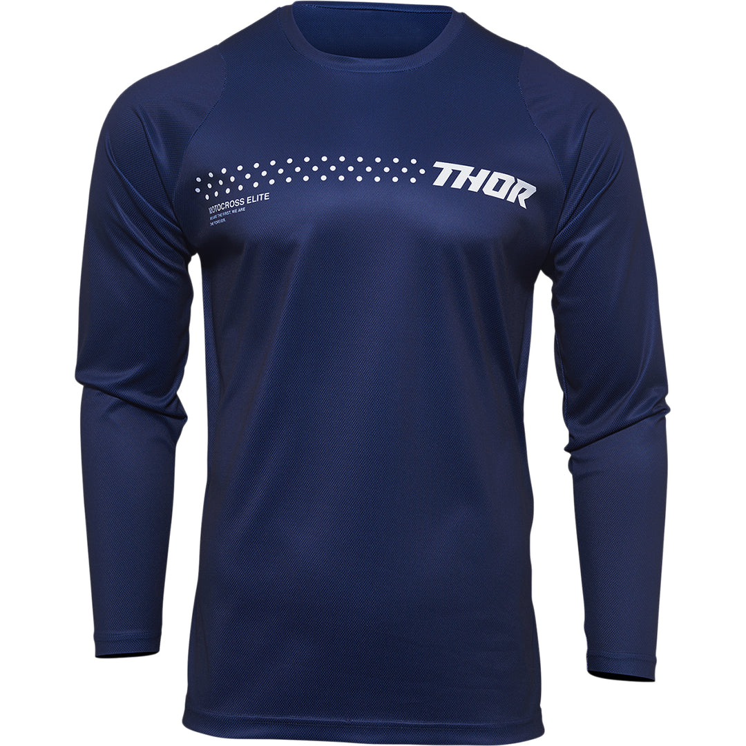 THOR Youth Sector Minimal Jersey Navy - Front View