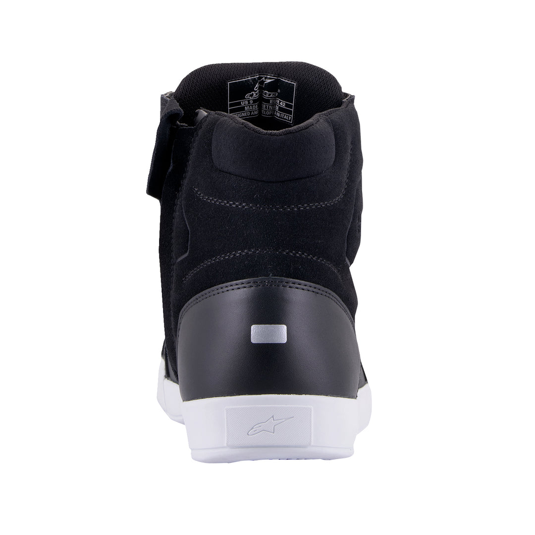 Alpinestars Chrome Waterproof Shoes Black/White - Rear View