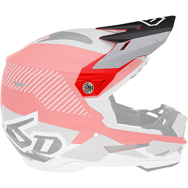 6D Helmets ATR-2 Helmet Visor Fusion/Red - Side View