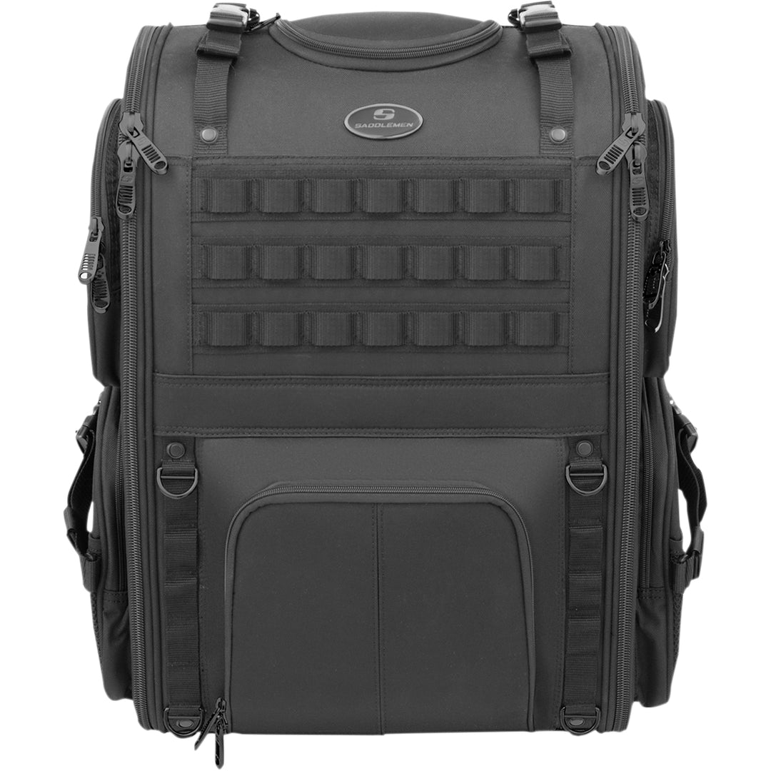 SADDLEMEN S3500 Tactical Sissy Bar Bag - Front View