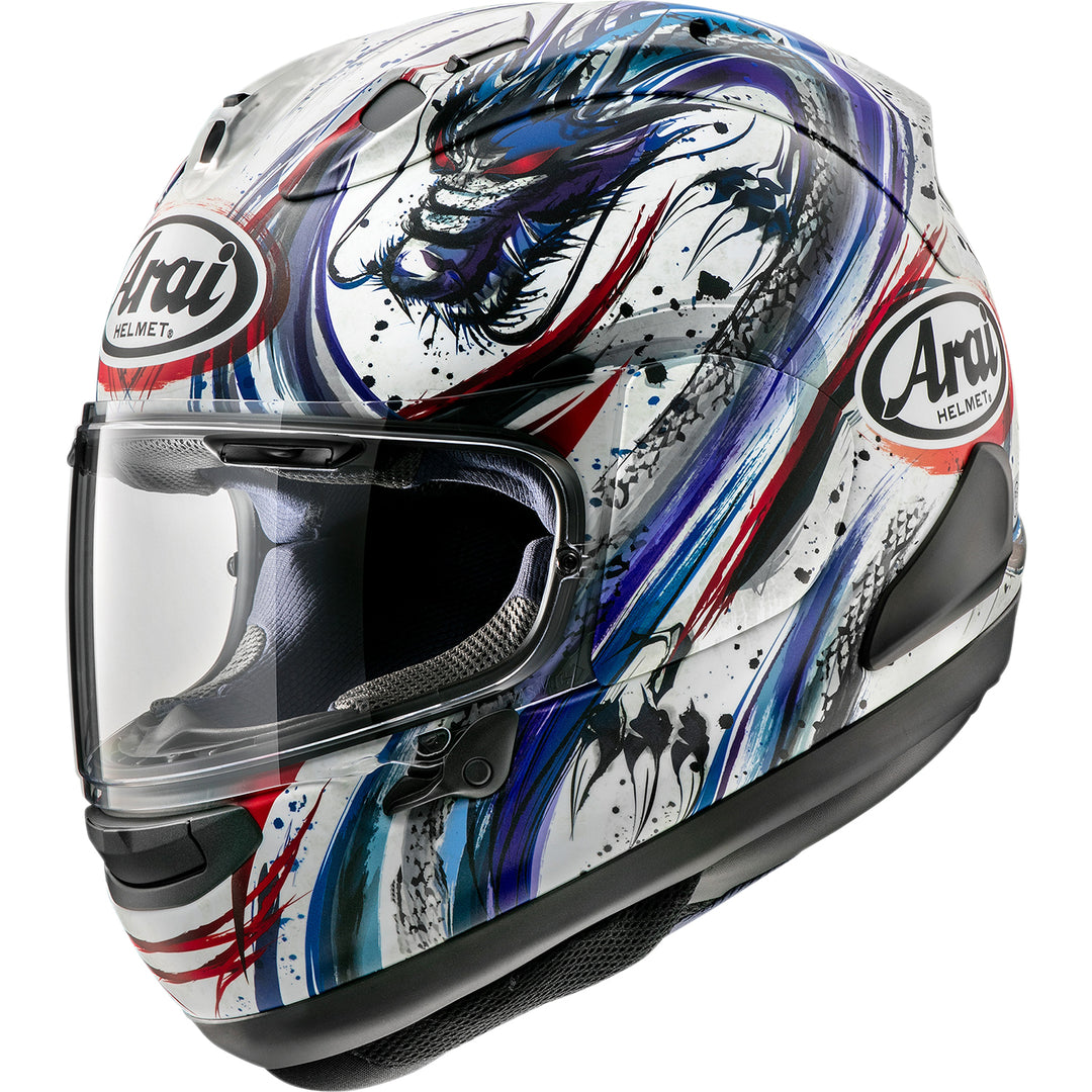 Arai Corsair-X Kiyonari Helmet Triko Frost - Front Side View