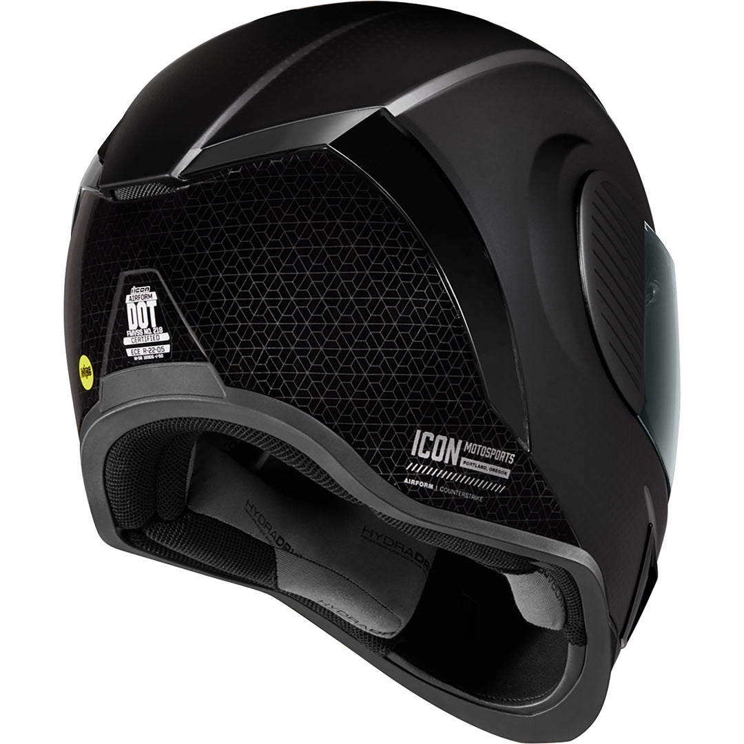 ICON Airform™ Counterstrike MIPS® Helmet Black - Rear Right Side View