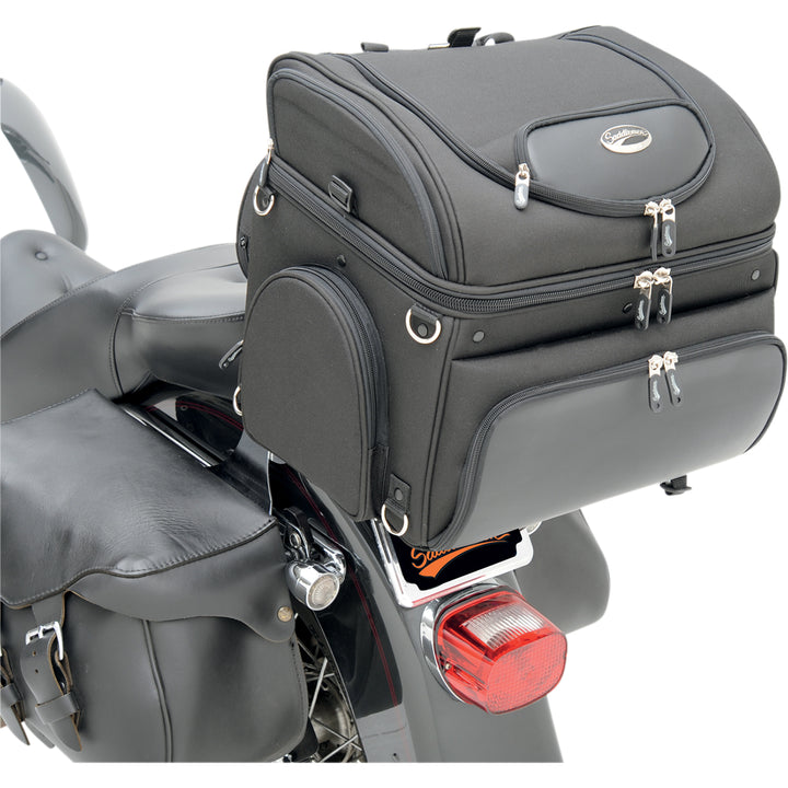SADDLEMEN Pet Voyager - Front Side View Attached to Rear Rack
