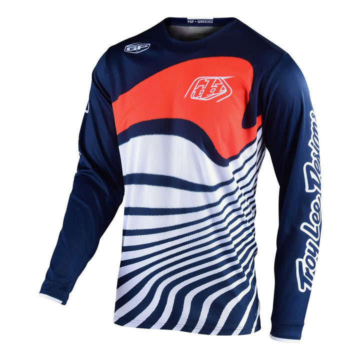 Troy Lee Designs Youth GP Jersey Drift Navy / Orange - Front View