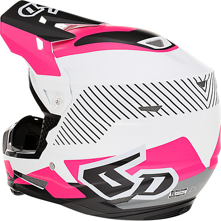 6D Helmets ATR-2Y Fusion Youth Helmet Pink - Rear Left Side View