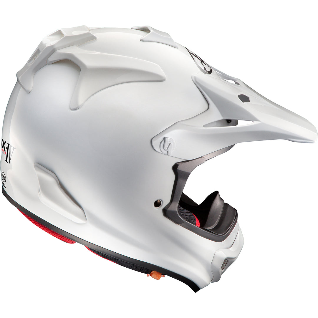 Arai VX-Pro4 Solid Helmet White - Rear Side View