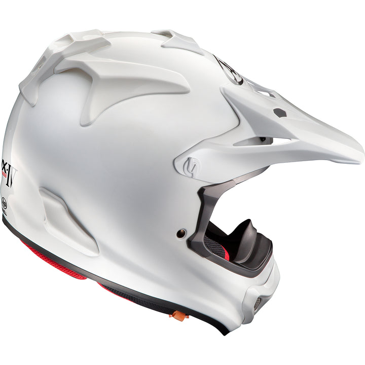 Arai VX-Pro4 Solid Helmet White - Rear Side View