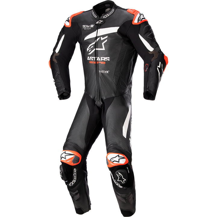 Alpinestars GP Plus v4 Leather Suit Black/White - Front View